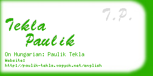 tekla paulik business card